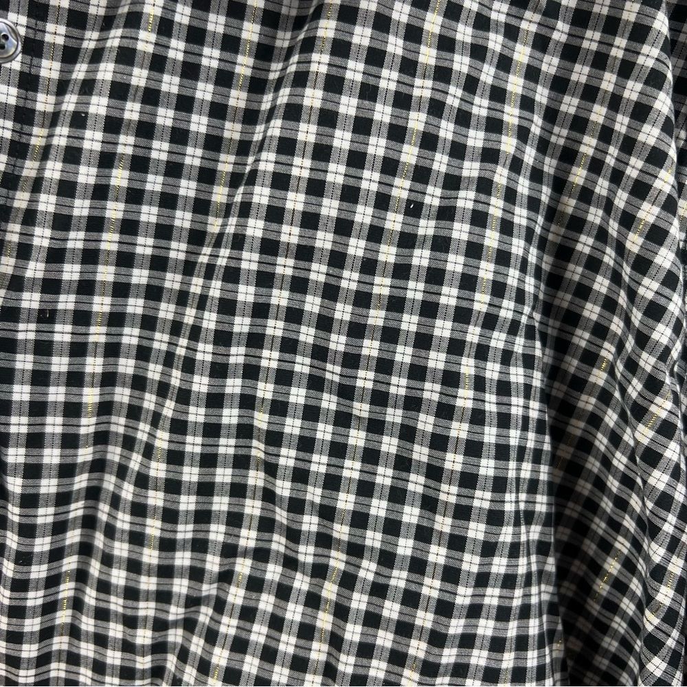 Talbots wrinkle resistant metallic thread gingham… - image 3
